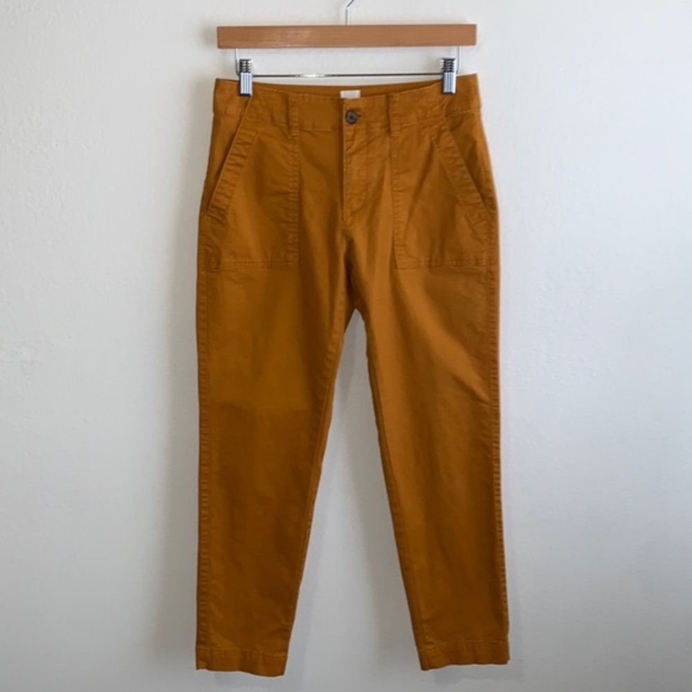 Gap Girlfriend Khaki Burnt Orange Cropped Utility Pants Sz 0